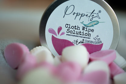 Poppets Cloth Wipe Solution - Raspberry Moonshake